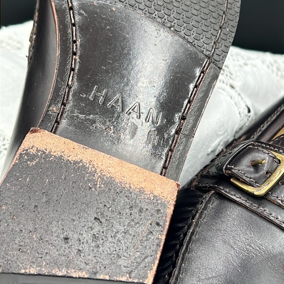 Cole Haan Grand.Os Men’s Size 10 Gently Worn Leather Loafer Faux Buckle Shoe - Picture 10 of 11